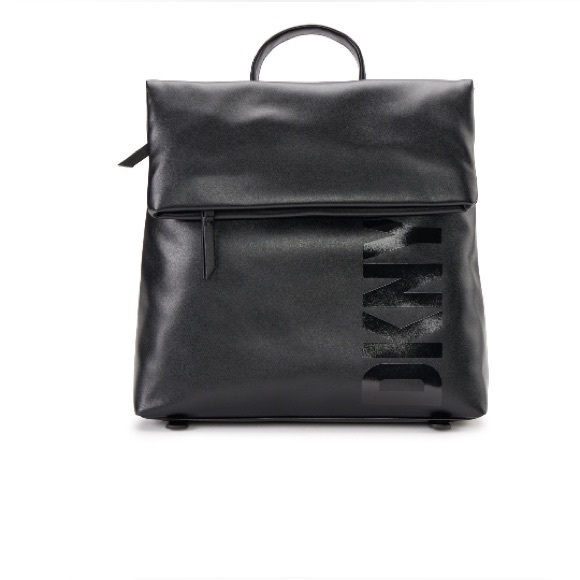 DKNY TIILLY, All Black Logo Medium Backpack/Handbag. - Picture 6 of 8